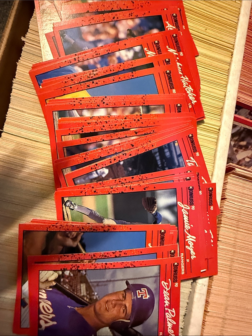 Donruss Red Baseball Card Set - Red Border 1990 lot of 50